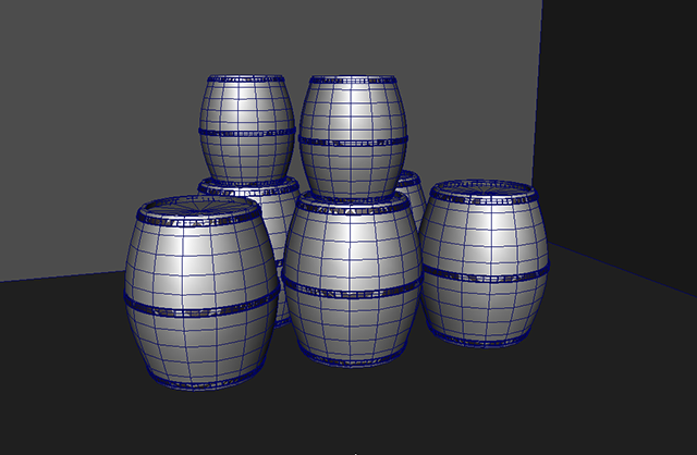 酒桶、木桶maya模型插图1