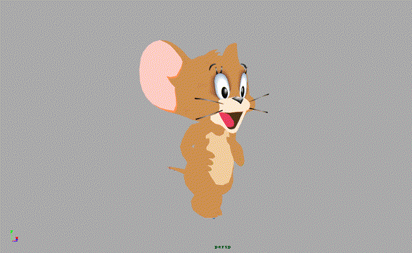猫和老鼠-Jerry卡通老鼠maya动作绑定模型插图1