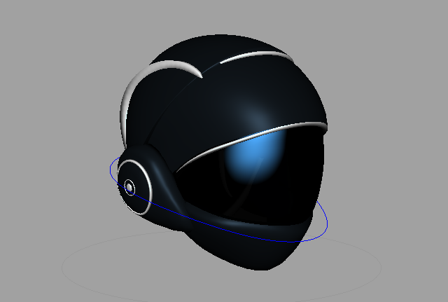 Helmet - Motorcycle摩托车头盔maya绑定模型下载插图