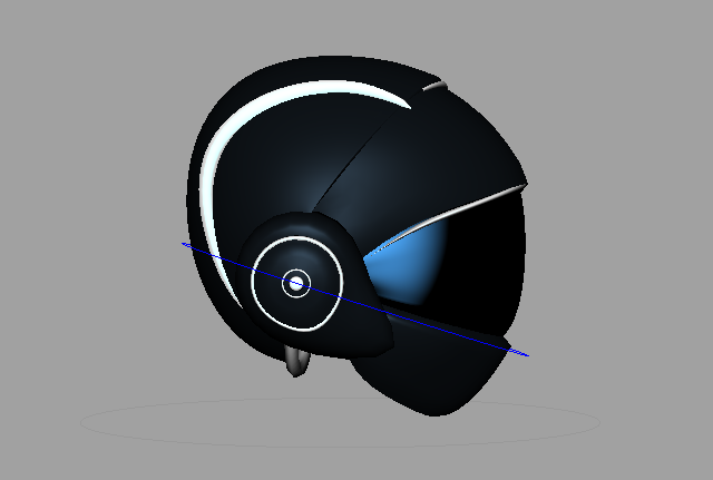 Helmet - Motorcycle摩托车头盔maya绑定模型下载插图1