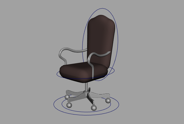 摇椅旋转椅办公椅maya模型插图
