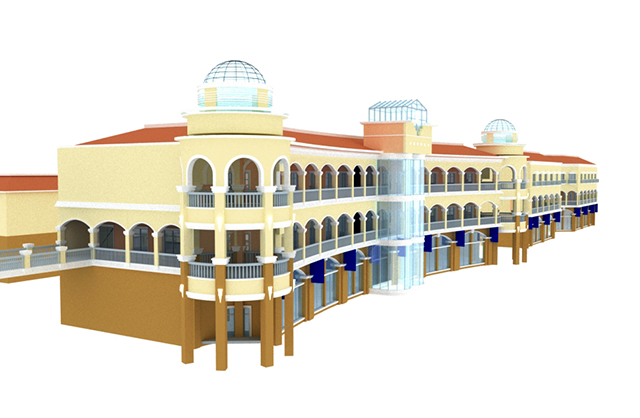 欧式风学校建筑3d模型插图1