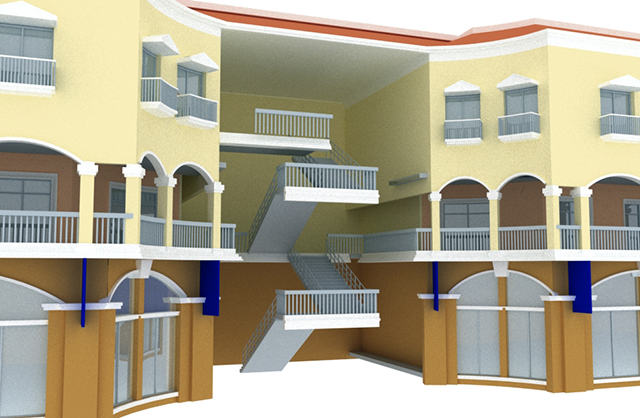 欧式风学校建筑3d模型插图2