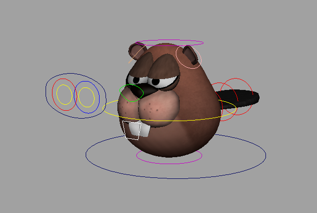 可爱的海狸beaver_2015_shot_ready_anim_maya绑定模型下载插图