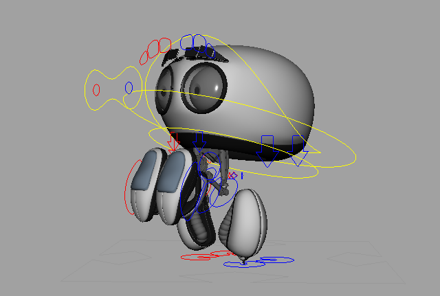 Fuzzbot机器人maya绑定角色模型下载插图