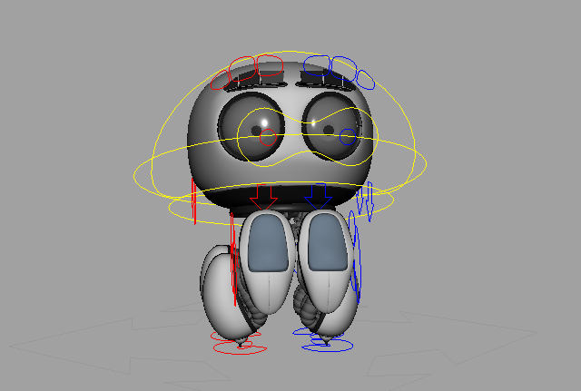 Fuzzbot机器人maya绑定角色模型下载插图1