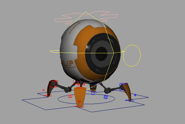 摄像头机器人机械蜘蛛角色maya绑定模型下载插图