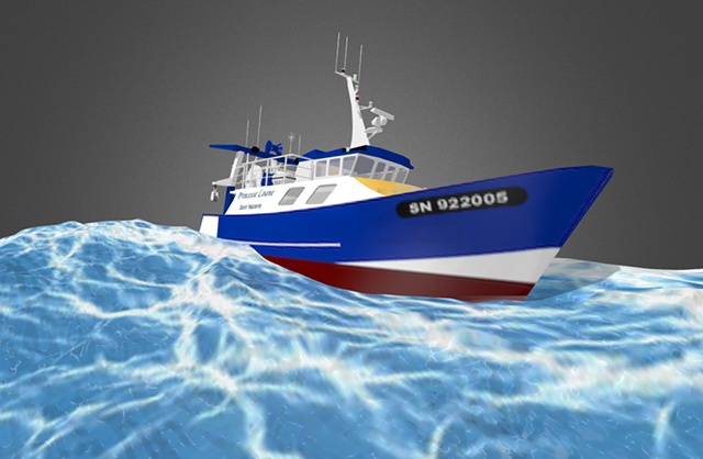 海上航行的船blend模型下载插图