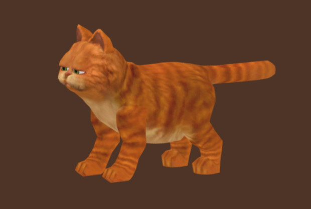 古怪的加菲猫3d模型插图1