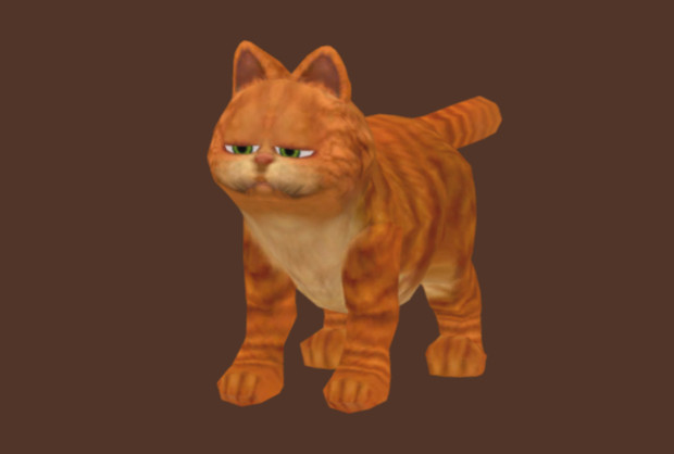 古怪的加菲猫3d模型插图