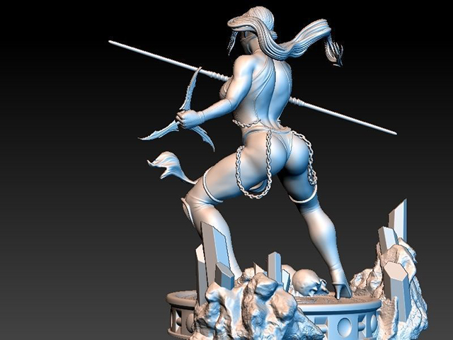 Mortal Kombat – Jade史上最火辣的电玩女孩3d打印模型下载插图2