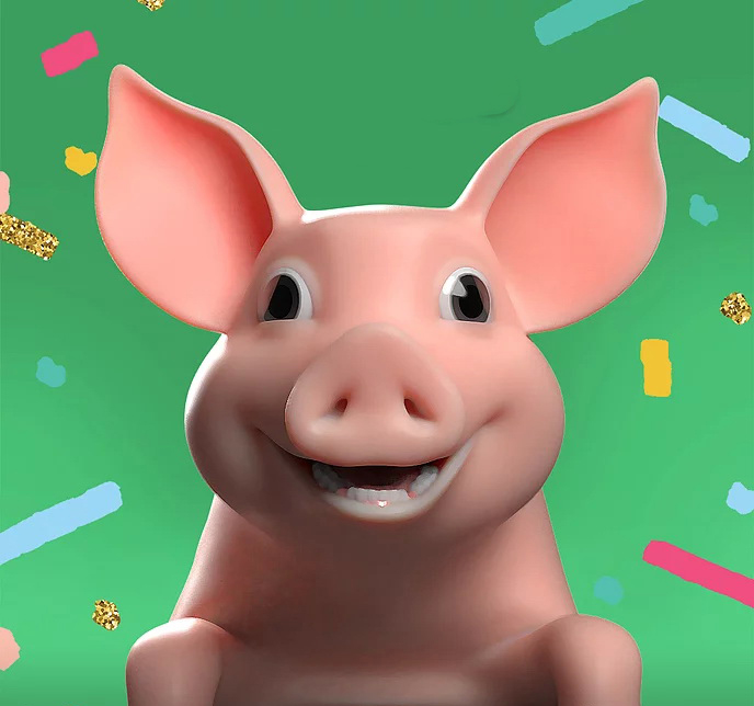 Little cartoon pig Booboo rig卡通小猪Booboo装备maya绑定模型插图