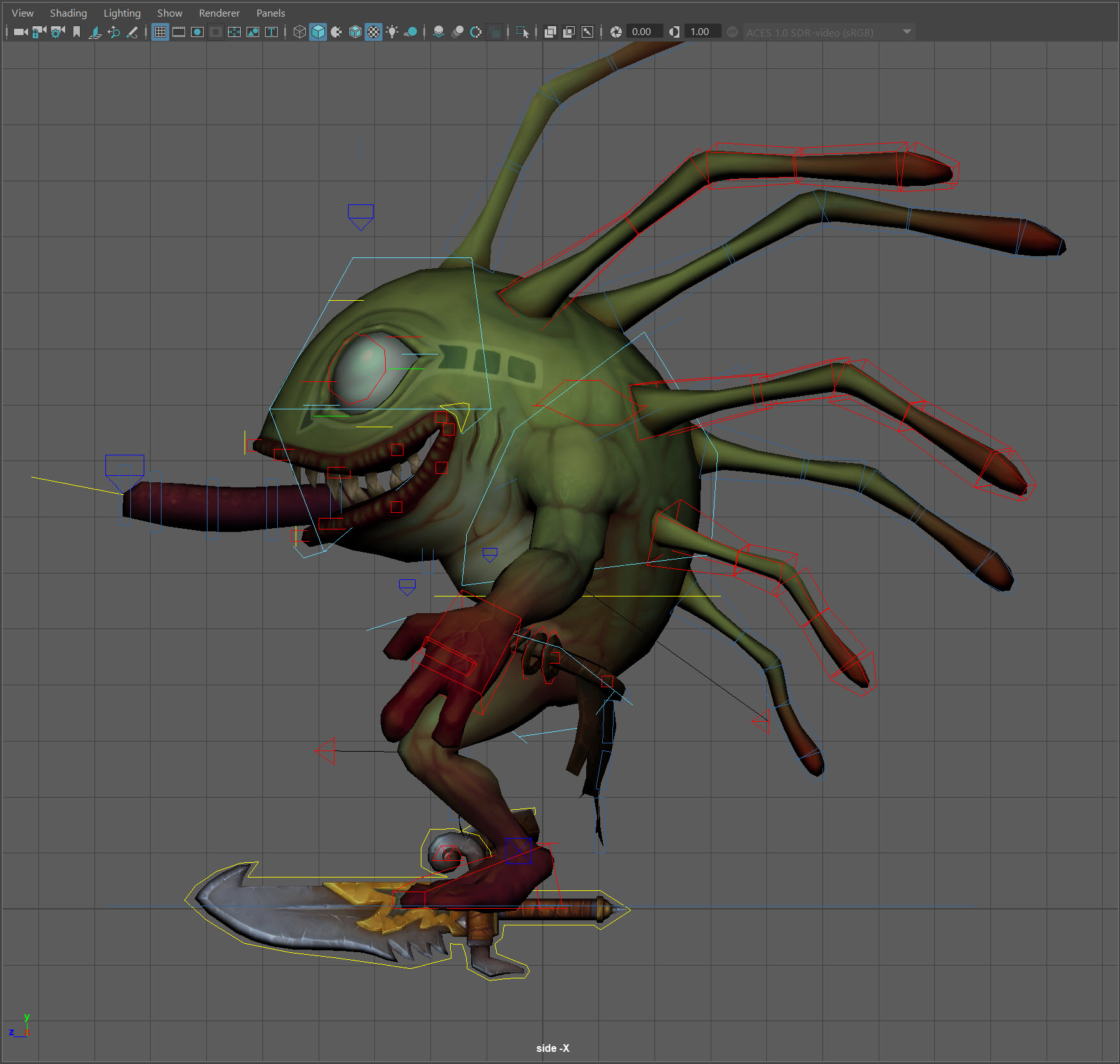 Murloc strange creature rig with textures莫洛克奇怪的生物绑定模型，有纹理插图5