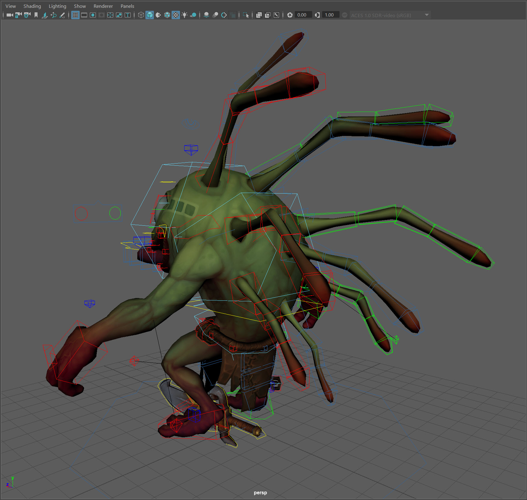 Murloc strange creature rig with textures莫洛克奇怪的生物绑定模型，有纹理插图2