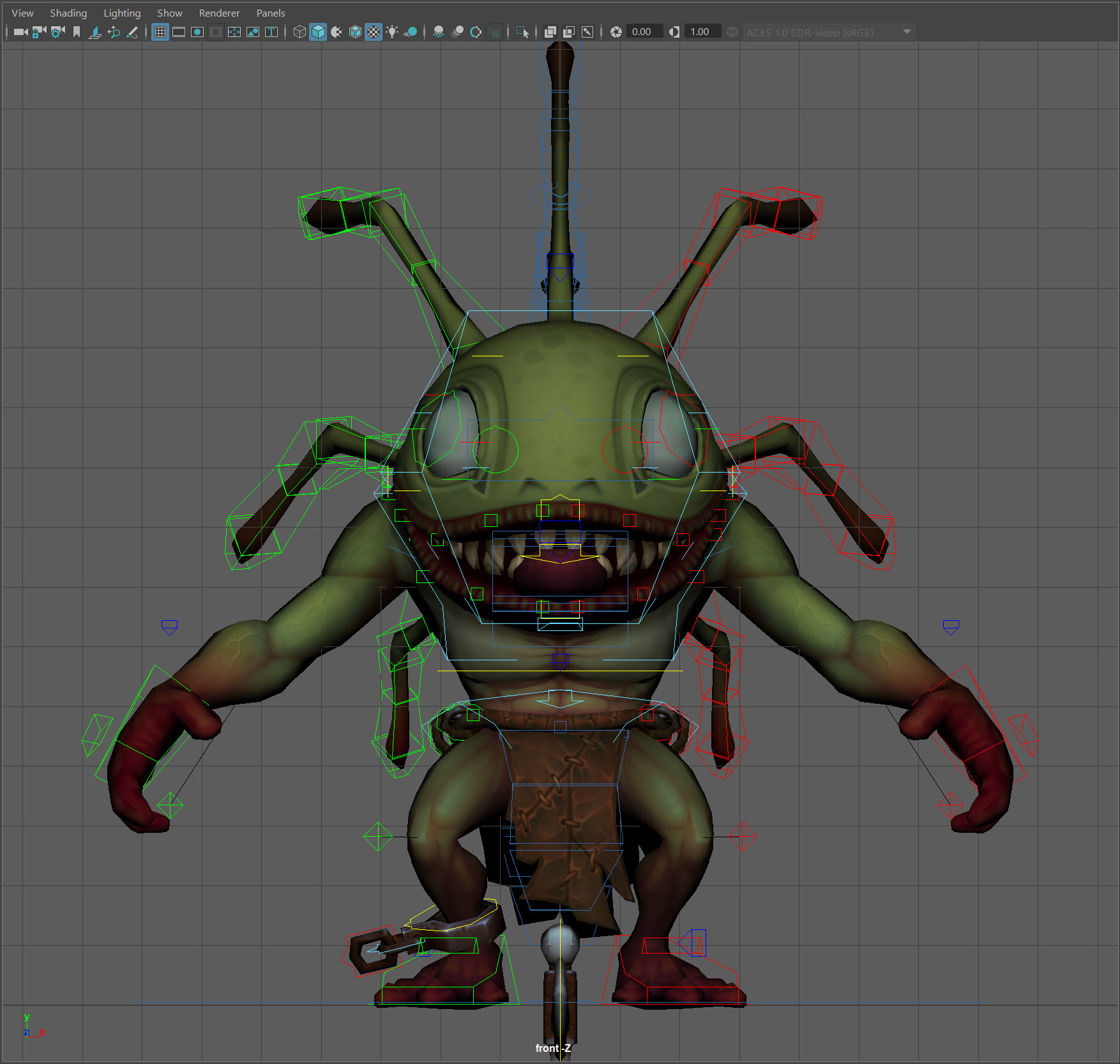 Murloc strange creature rig with textures莫洛克奇怪的生物绑定模型，有纹理插图3