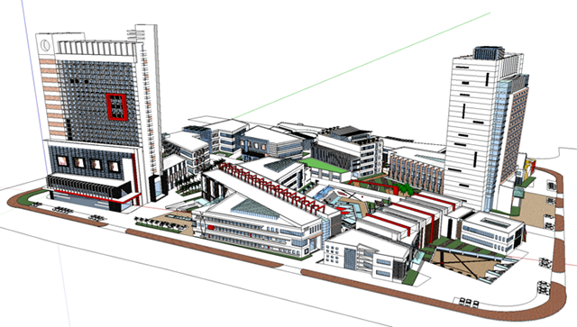 城市综合体精细SketchUp模型插图2