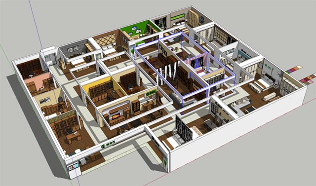 家具专卖店室内设计SketchUp模型插图