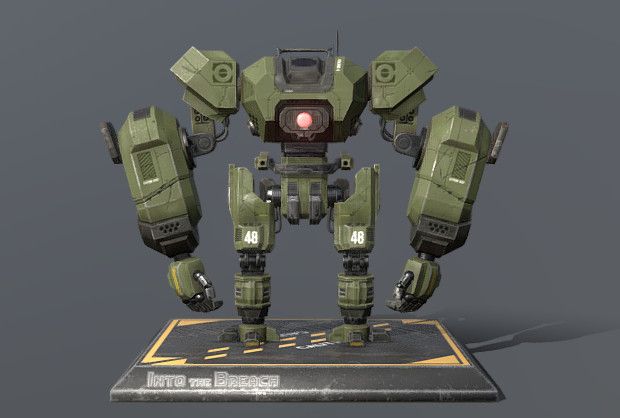 战斗机甲此时地游戏角色3d模型插图