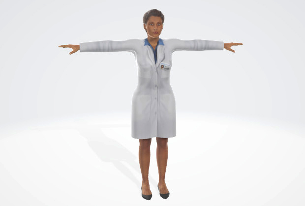 女医生 女护士 白衣天使 3d模型插图