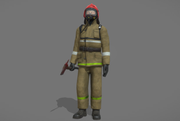 森林警察 消防员 救援队 消防战士 119 火警3d模型下载插图