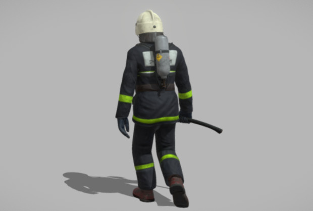 消防员3d模型 带动作 带完整贴图 四边形布线插图2