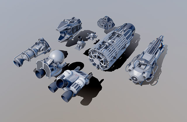 发动机 引擎 推进器 机械设备 工业设计 机械 重工业3d模型插图