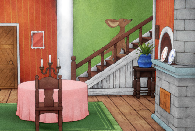 袋鼠的家手绘室内精品场景3d模型 带动画插图1