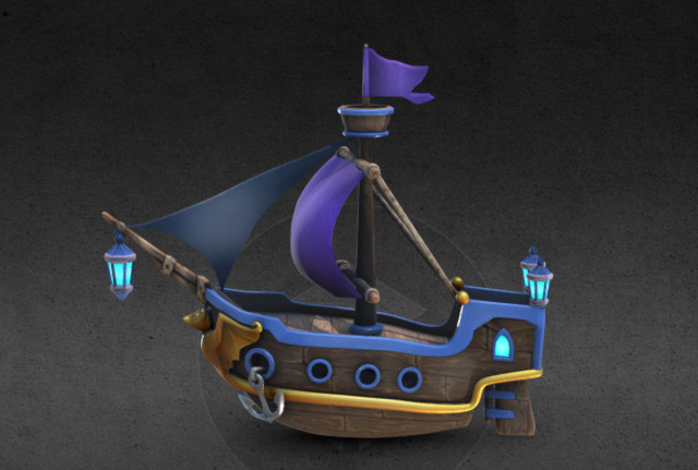 幽灵船 海盗船 帆船 古代木船3d模型插图1