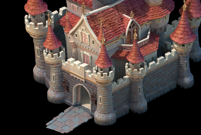 白雪公主的城堡建筑3d模型插图1