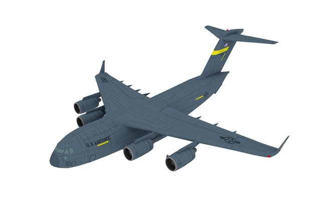 美国大型运输机-C17运输机3d模型插图