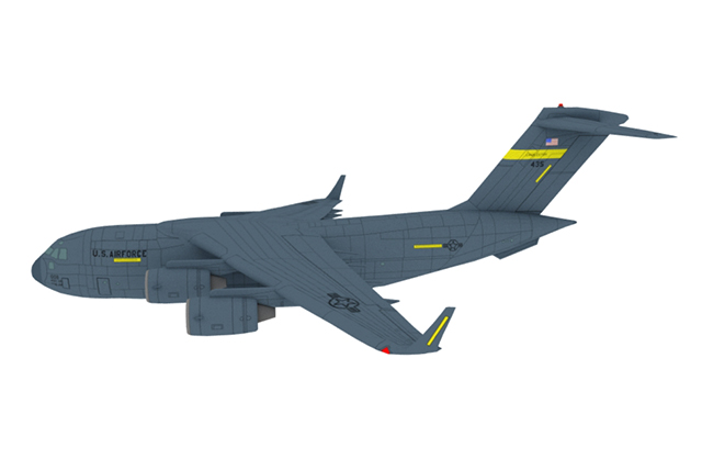 美国大型运输机-C17运输机3d模型插图1