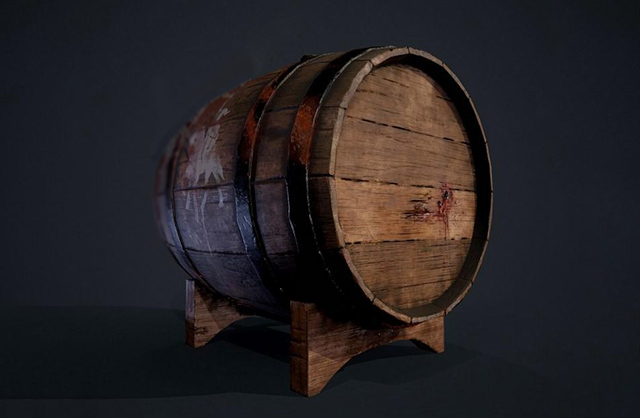 酒庄 酒窖 酒桶 酿酒 红酒酒桶 木桶高质量3d模型插图1