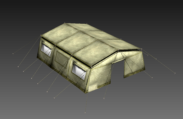 军事演示帐篷3d模型插图