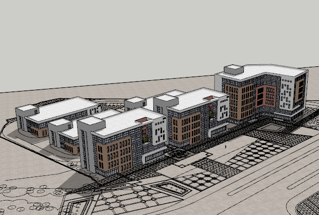 厂房建筑设计方案SketchUp模型插图