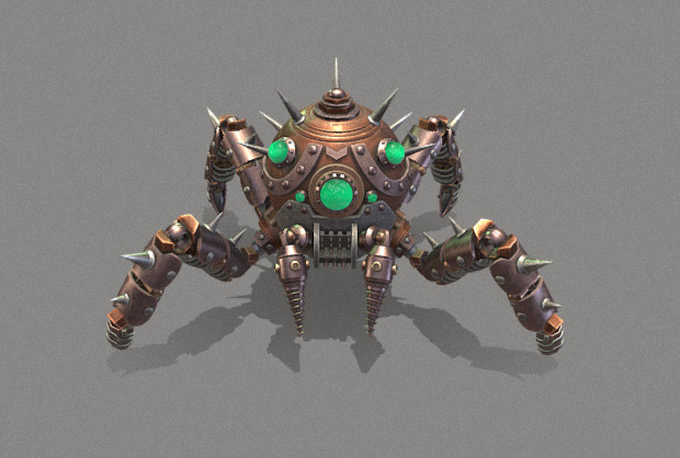 蒸汽朋克蜘蛛机器人3d模型插图1