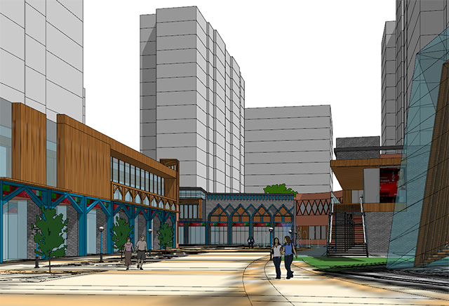 现代风格商业综合体和住宅区规划SketchUp模型插图4