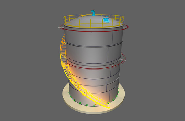 工厂大容量水箱水塔免费3d模型下载插图