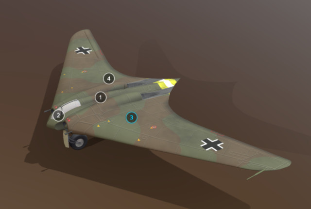 二战德国德国原型战斗机/轰炸机3d模型插图