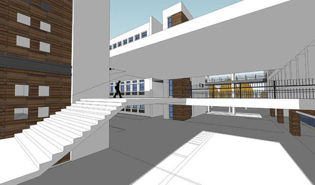 现代风格学校教学楼建筑方案sketchup模型插图1