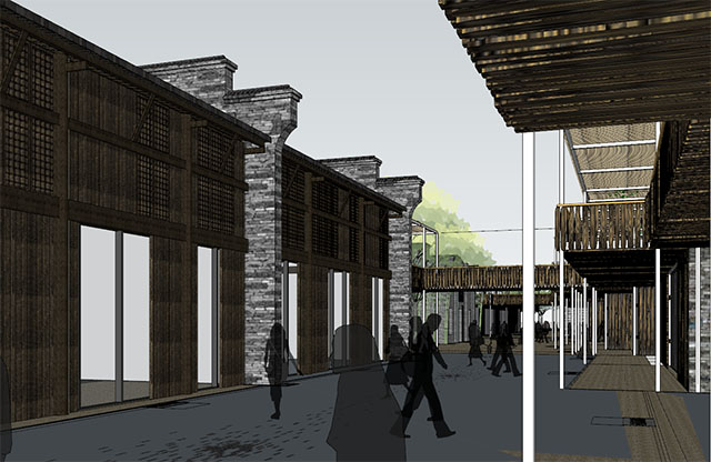 最新沿街模型古街改造建筑sketchup模型插图2