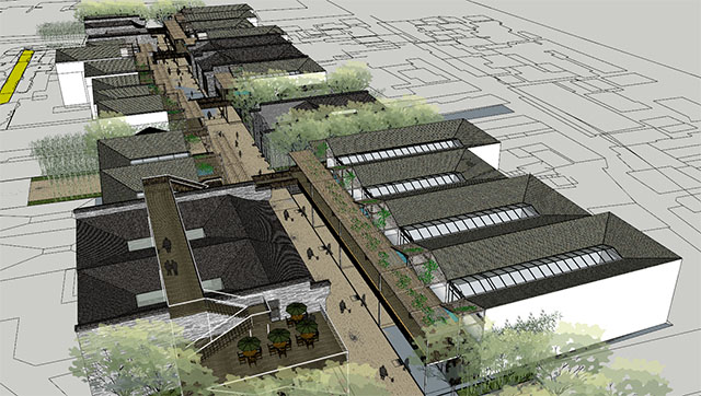 最新沿街模型古街改造建筑sketchup模型插图3