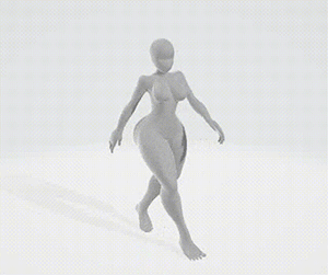 动漫裸体人物走路动作基础模型下载插图
