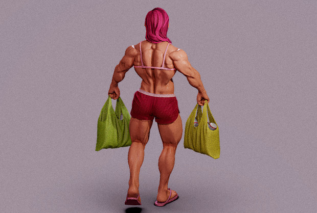 搞笑韩国肌肉男大叔健身运动员人物模型插图2
