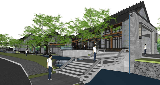 中式风格商业街建筑群sketchup模型插图1