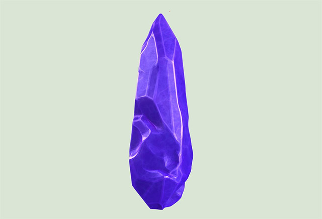 紫色梦幻水晶c4d模型插图