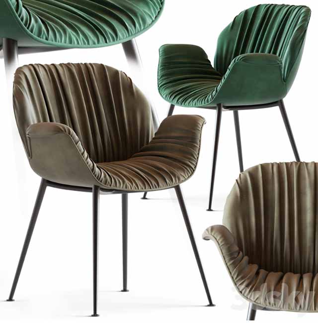 绿色休闲椅 扶手椅 沙发椅3d模型插图