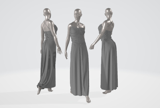 婚纱礼服时装模特3d模型插图1