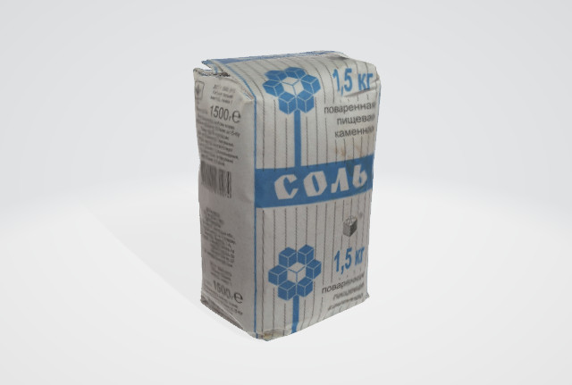 盐包盐袋包装设计3d模型插图