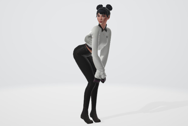 可爱的女性角色3d模型插图2