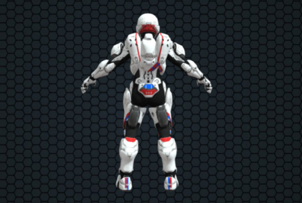 宇航员 星际 科幻机器人 机甲战士 铠甲士兵 未来人类 钢铁铠甲 盔甲套装3d角色模型插图1
